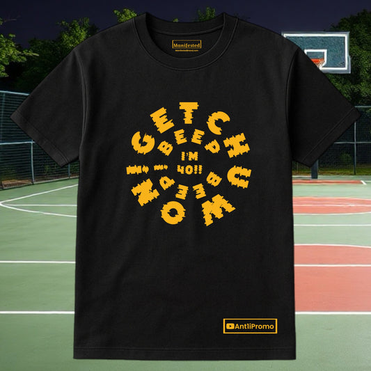 Getchuwon! Beep Beep! I'M 40!! Black and Yellow T-Shirt