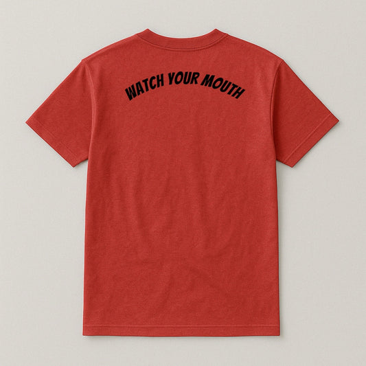 RED "I'M 40" T-SHIRT w/ BLACK logo
